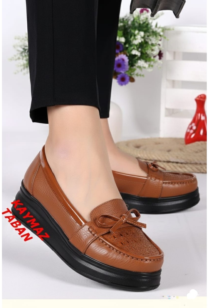 Bayan Günlük  Ortopedik Kahve Ayakkabı 