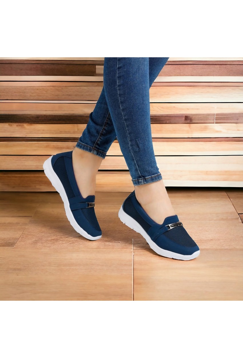 Doktor Tavsiyeli Ortopedik Ayakkabı Lacivert Beyaz