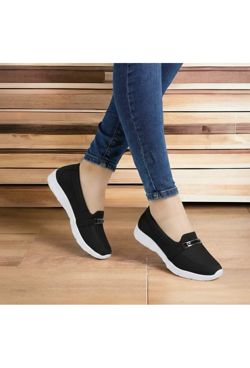 Doktor Tavsiyeli Full Ortopedik Ayakkabı Siyah Beyaz