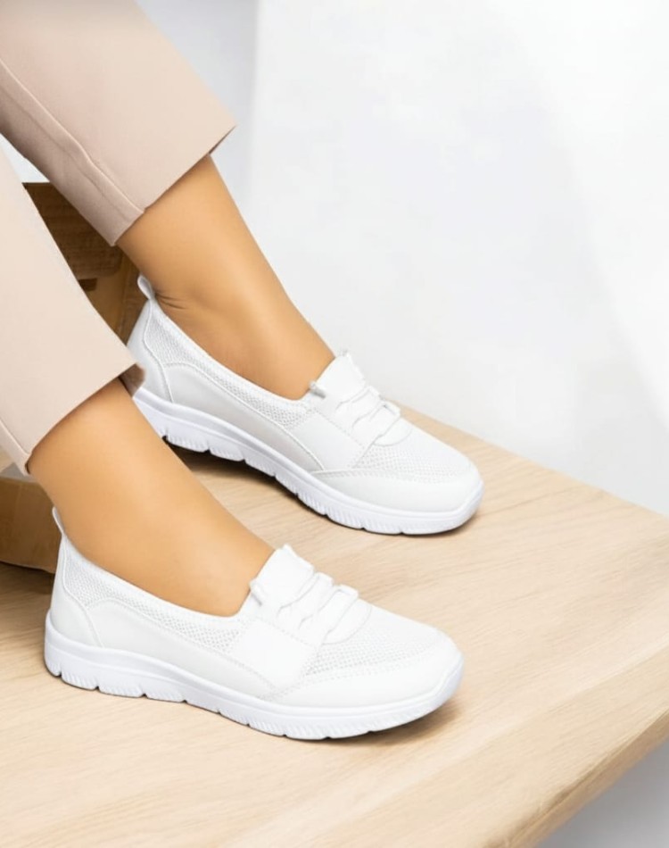 Full Ortopedik Taban Beyaz Ayakkabı