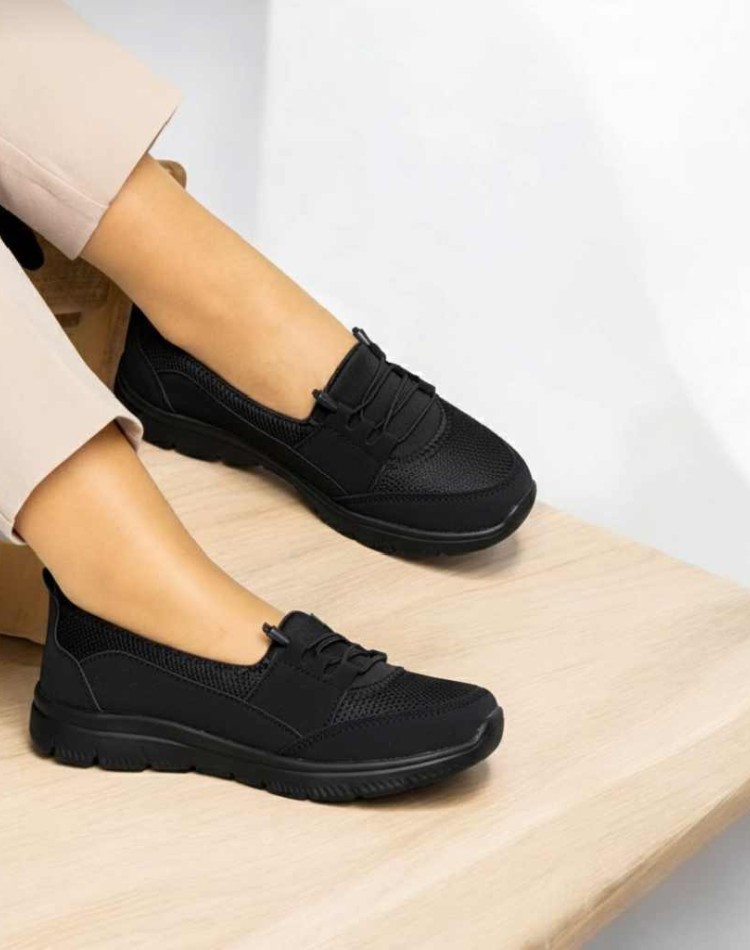 Full  Ortopedik Bayan Ayakkabı Siyah  Siyah